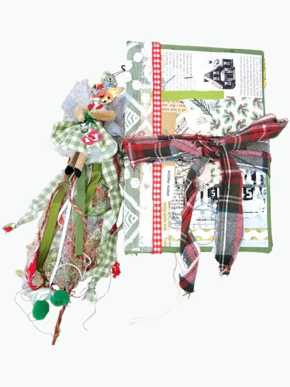 Christmas Junk Journal and Deluxe Kit • 133+ Embellishments • Ready to Decorate